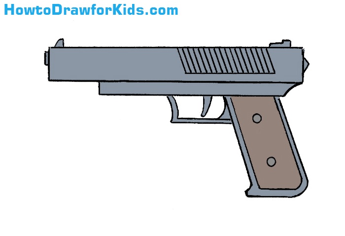 How to Draw a Gun for Kids - Easy Drawing Tutorial