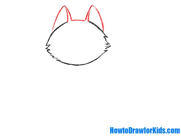 how to draw a cat for children