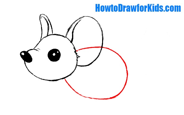 learn to draw a mouse for children