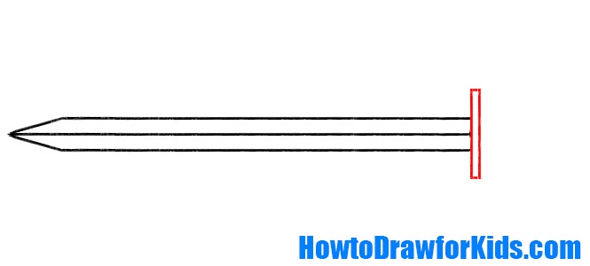 how to draw a sword for children