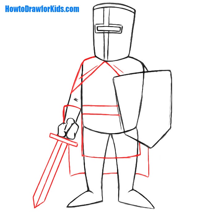 drawing the sword and cape