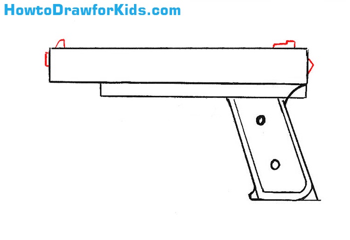 drawing the sight of the gun