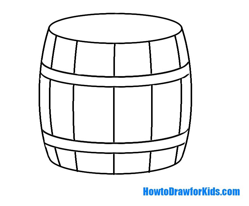 How to Draw a Barrel for Kids Easy Drawing Tutorial