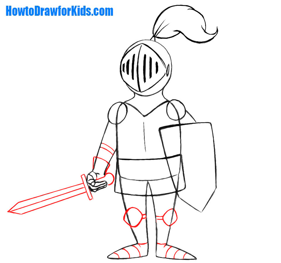 learn to draw a knight for beginners