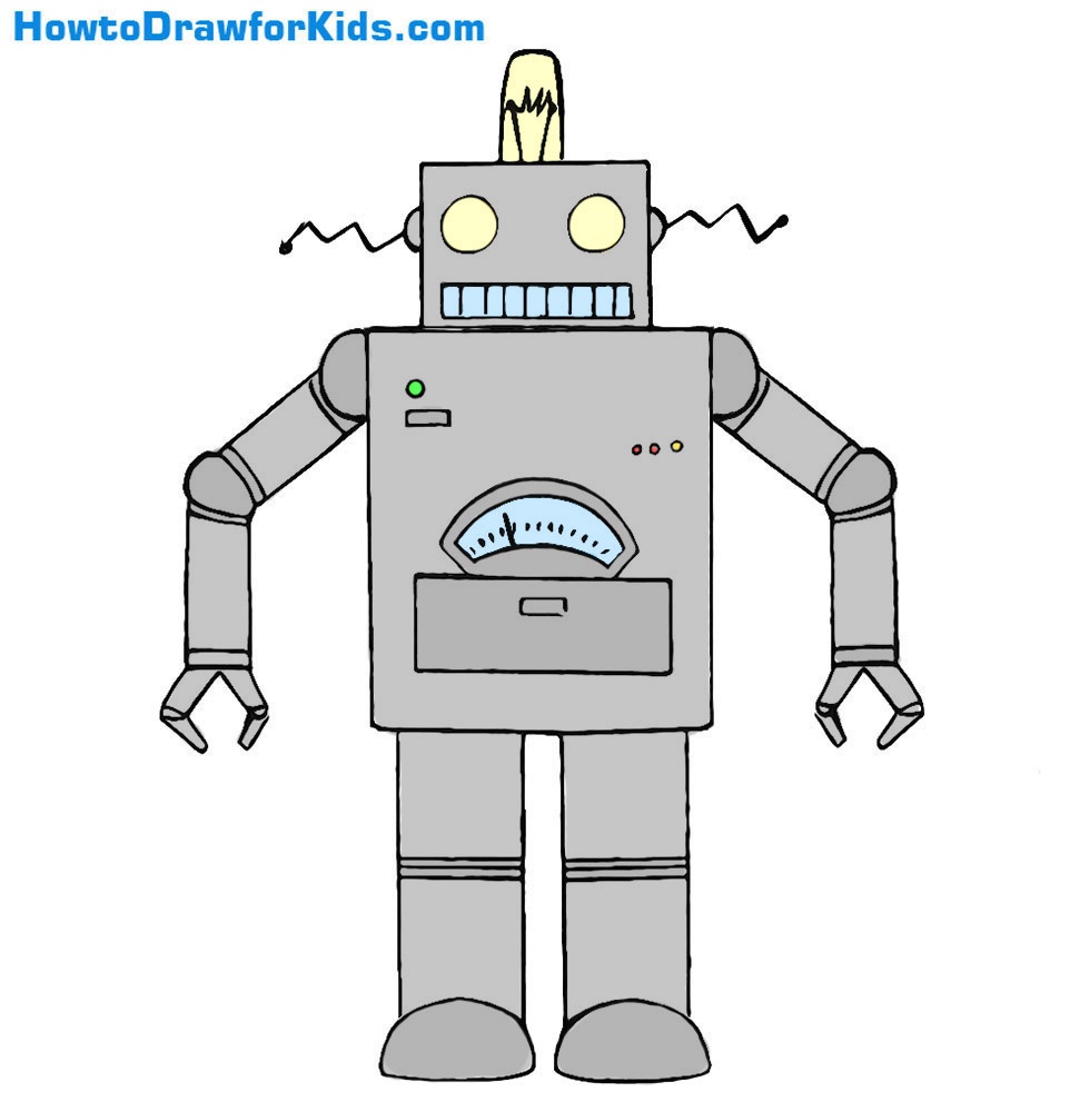 robot drawings for kids