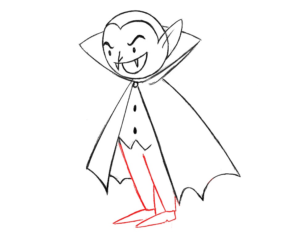 how to draw a vampire for kids