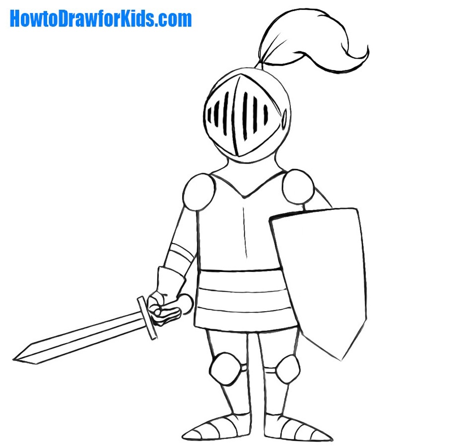 How to Draw a Knight for Kids | Very Simple Drawing Tutorial