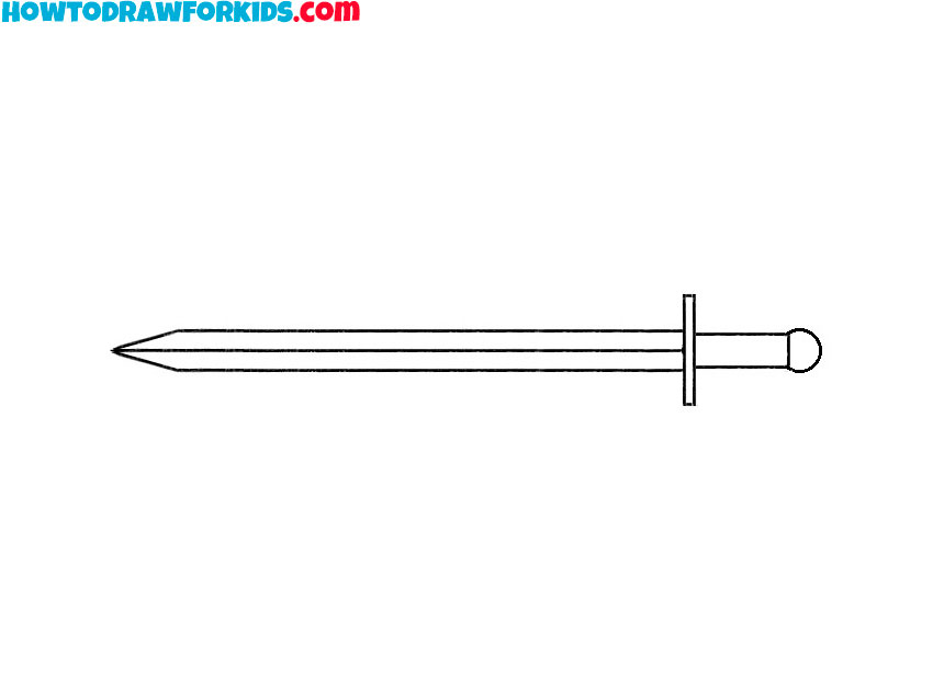 sword drawing for kids