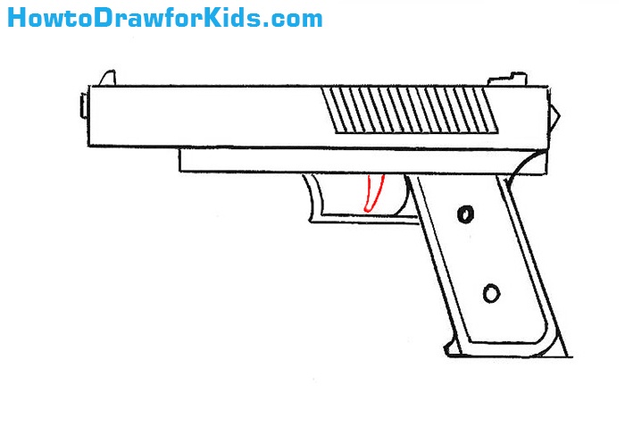 Creating the trigger of the gun