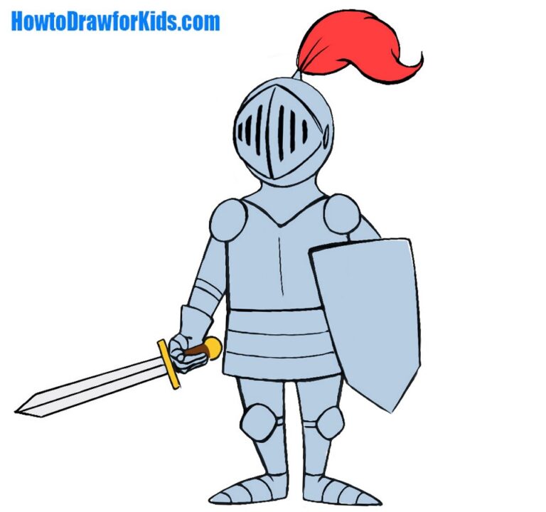 How to Draw a Knight for Kids Very Simple Drawing Tutorial
