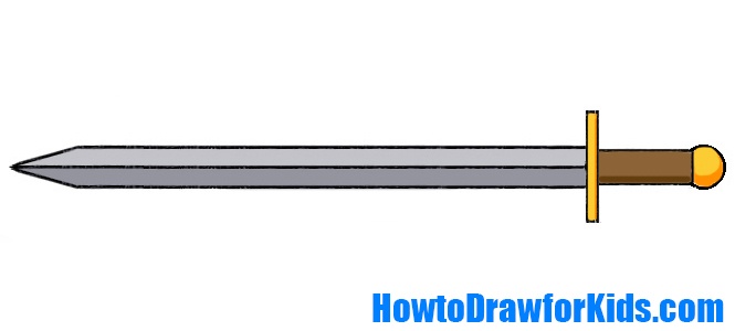 How to Draw a Sword for Beginners | Very Easy Drawing Tutorial