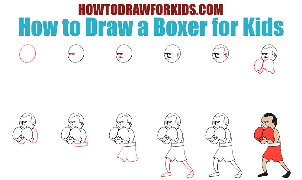 How to Draw a Boxer for Kids - Easy Drawing Tutorial