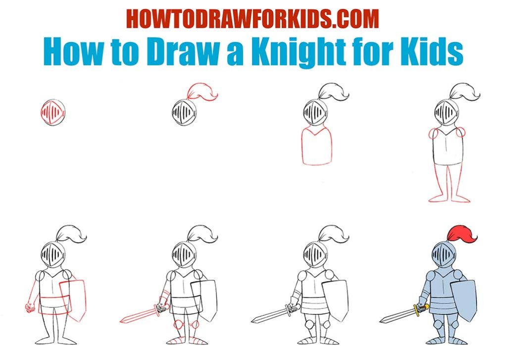 How to Draw a Knight for Kids | Very Simple Drawing Tutorial