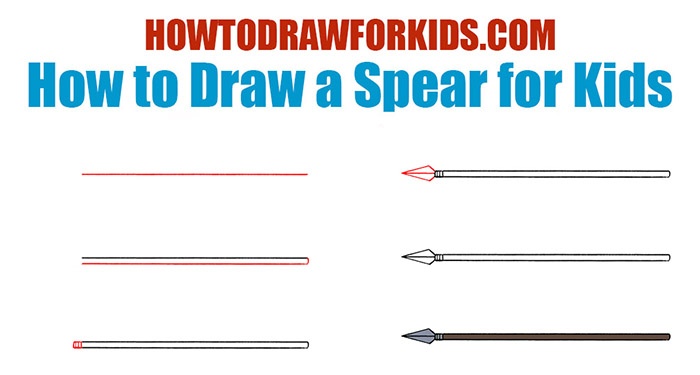 How to Draw a Spear for Kids