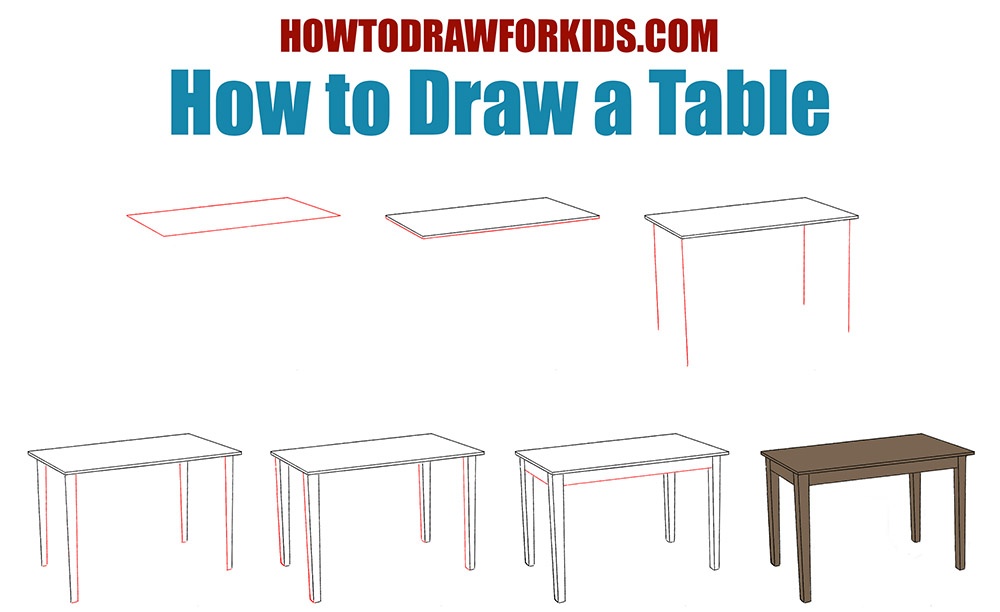 How to Draw a Table for Kids Easy Drawing Tutorial