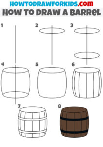 How to Draw a Barrel for Kids - Easy Drawing Tutorial