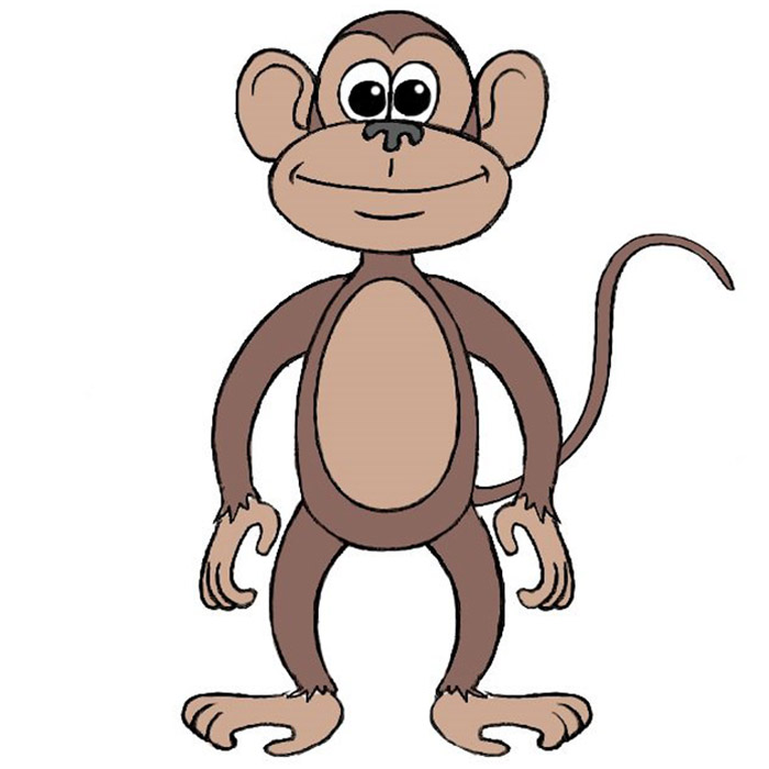 How To Draw A Monkey For Kids