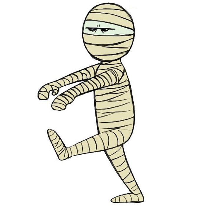 How to draw A Mummy  in easy steps for children beginners  YouTube