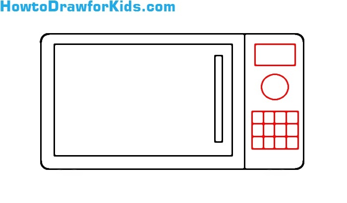 Draw the controls of the microwave