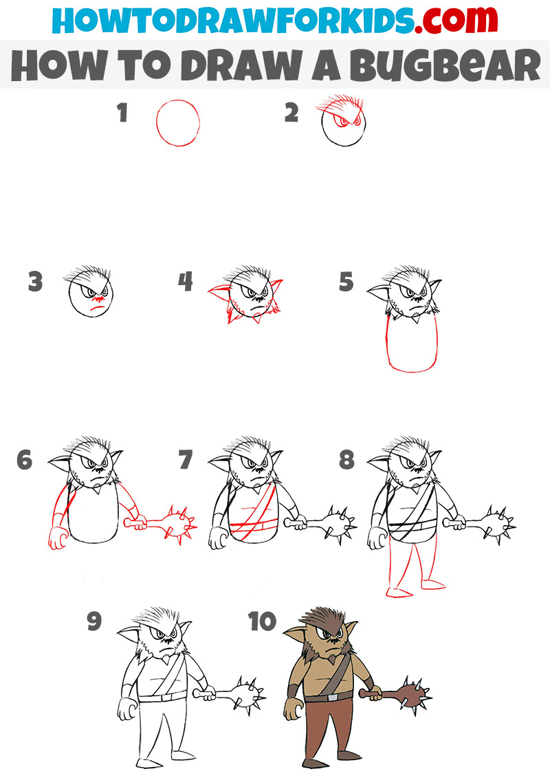 how to draw a bugbear