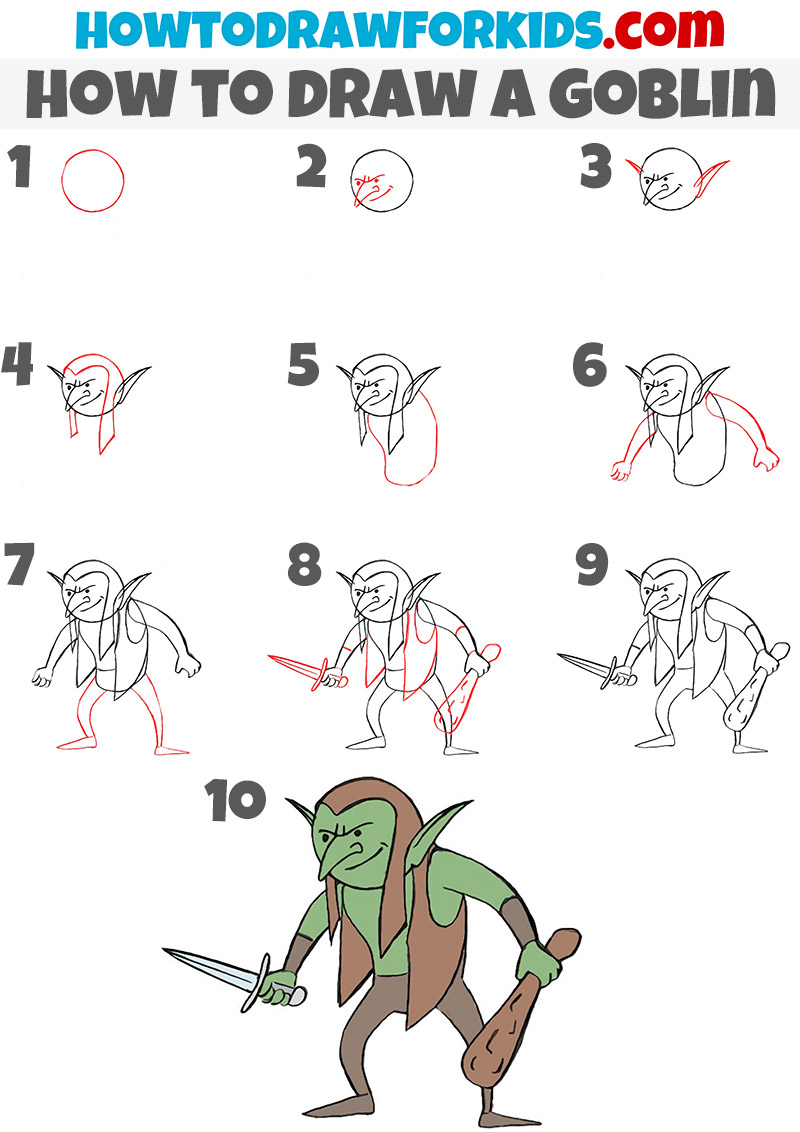 how to draw a goblin