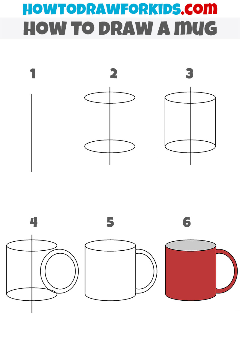 How to Draw a Mug For Kids - Easy Drawing Tutorial