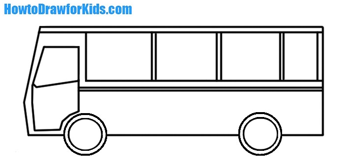 How to Draw Cartoon School Bus (Vehicles) Step by Step |  DrawingTutorials101.com