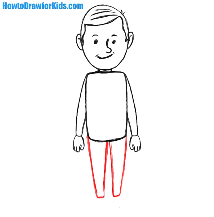 How To Draw A Man For Kids Easy Drawing Tutorial