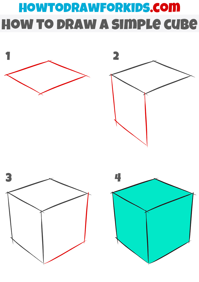 Addition cube drawing tutorial