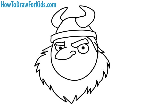 draw the Viking beard