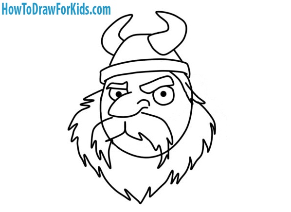 viking head drawings