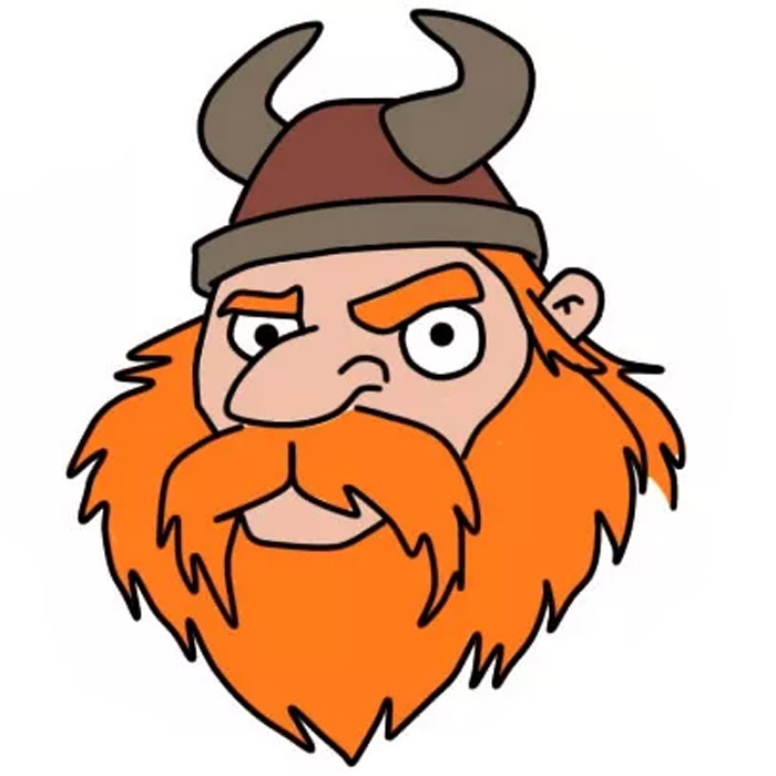 How to Draw a Viking Head Easy Drawing Tutorial for Kids