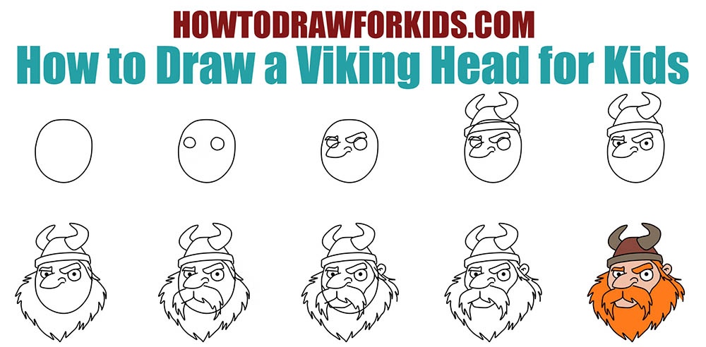 viking drawings kids