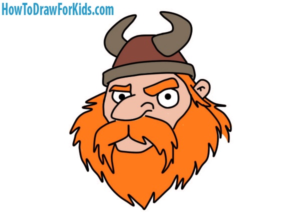 Color the Viking head