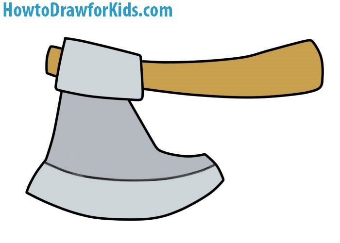 How to draw an axe for