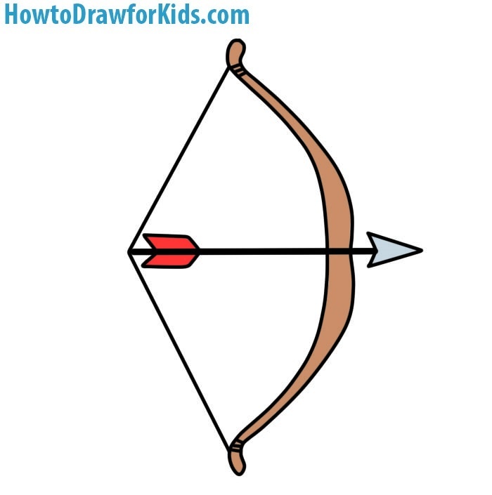 how to draw a bow and arrow