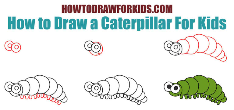 How to Draw a Caterpillar for Kids