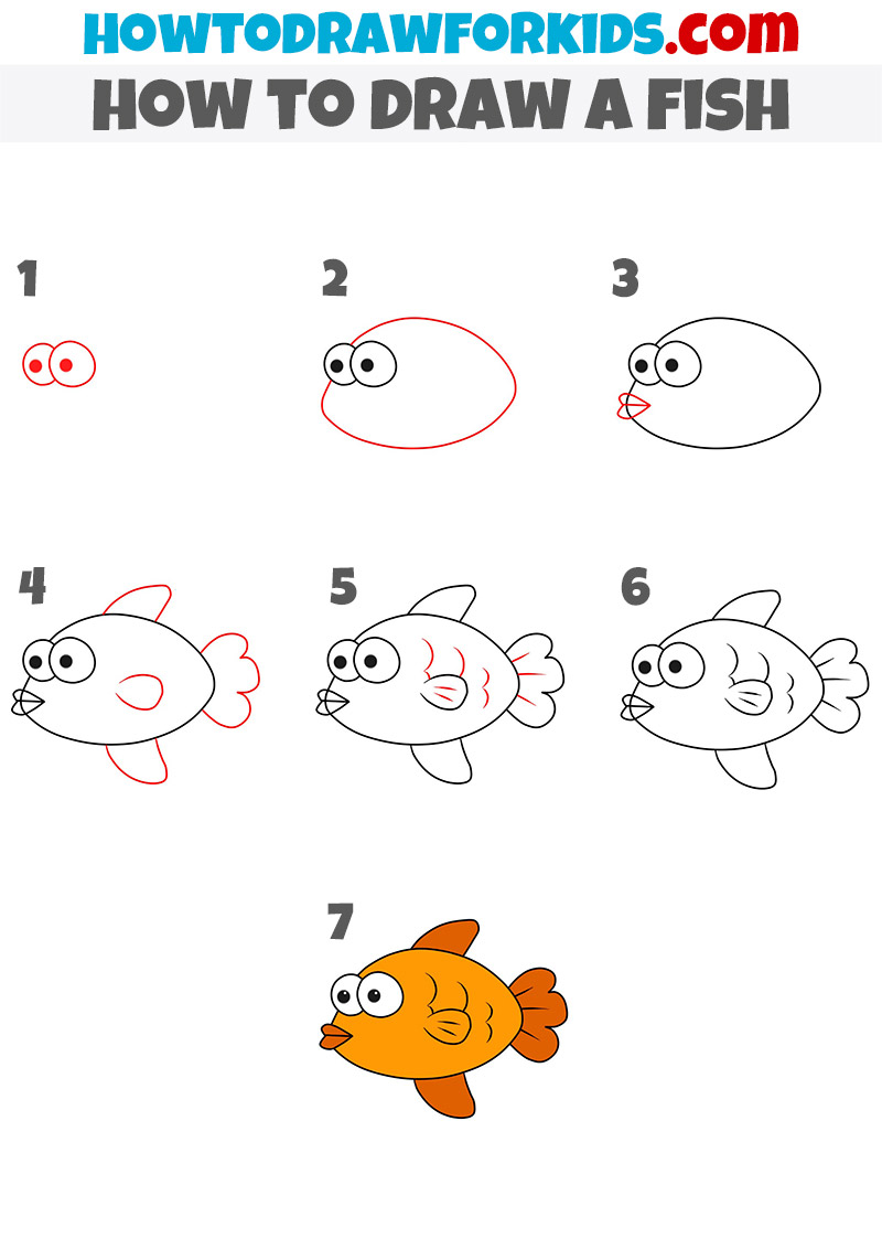 How to Draw a Fish for Kids Easy Drawing Tutorial