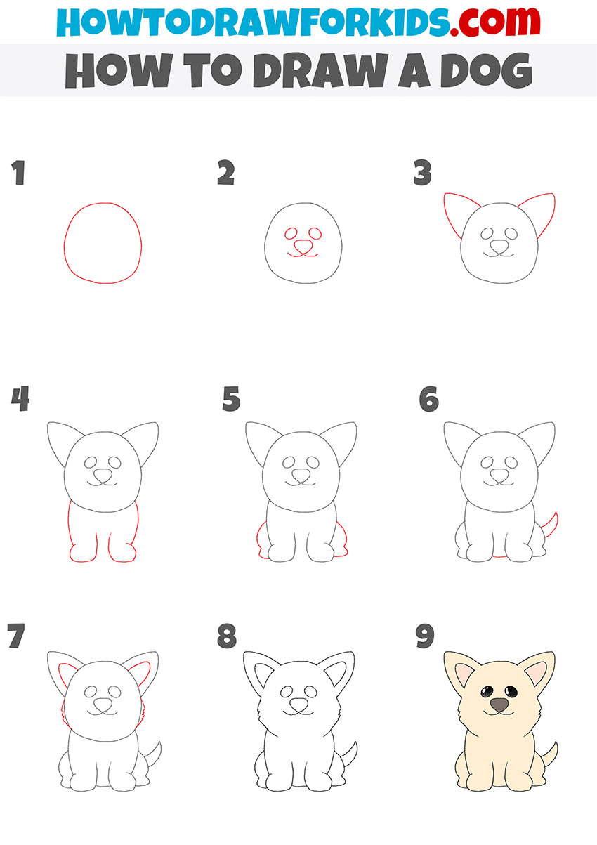 Drawing a dog alternative method 4