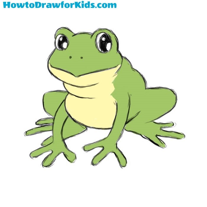 How to draw a frog