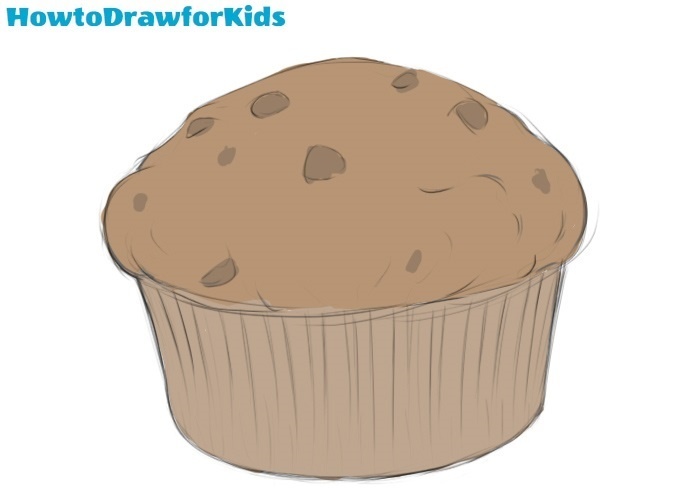 How to draw a muffin