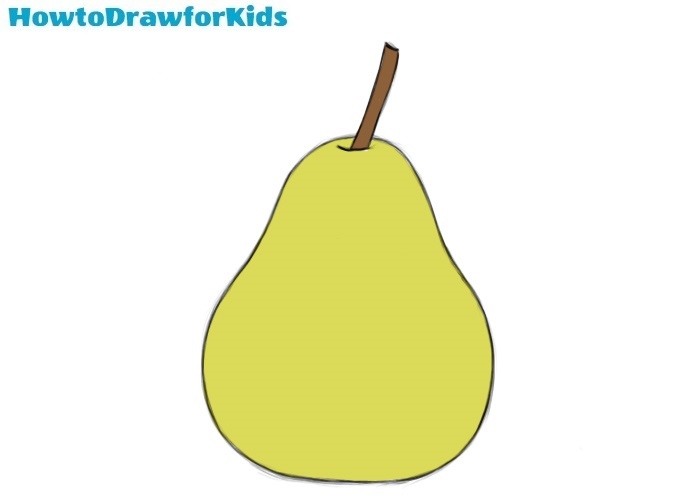 How to Draw a Pear for Kids - Easy Drawing Tutorial