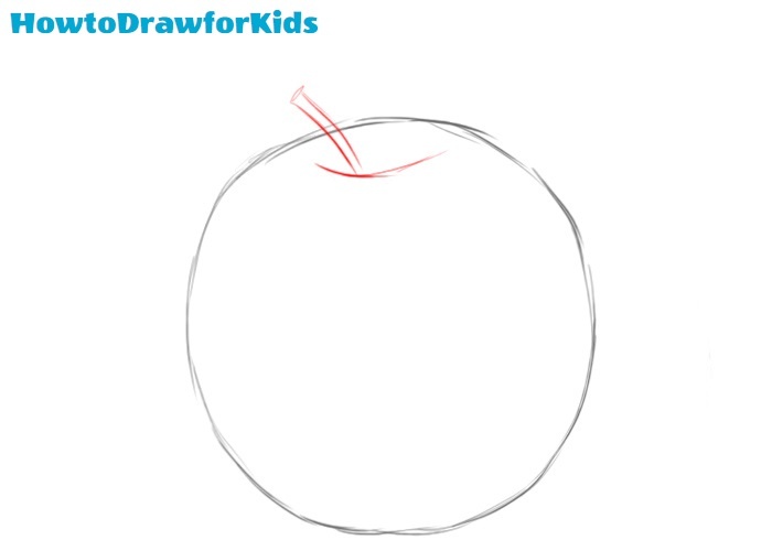 apple drawing for kids