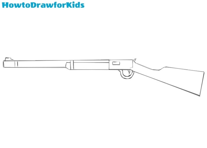 How to Draw a Rifle for Kids Easy Drawing Tutorial