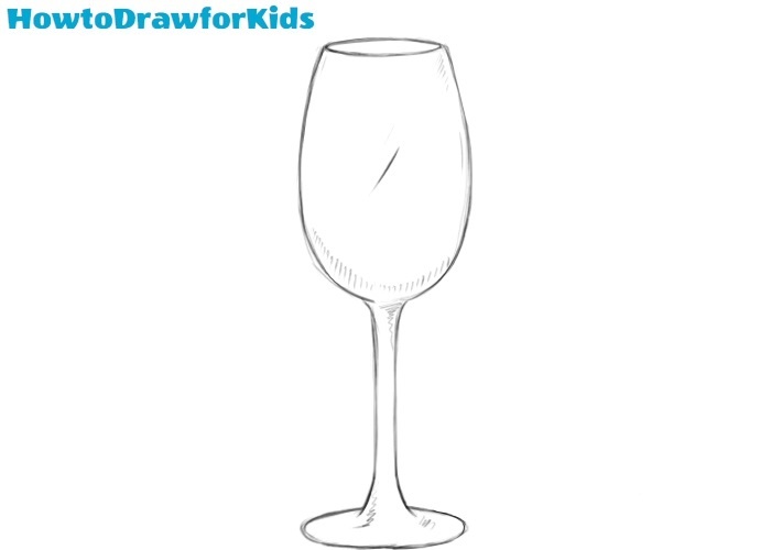 How to draw a wine glass