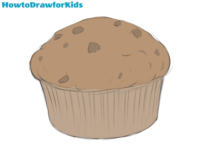 Finish the muffin drawing