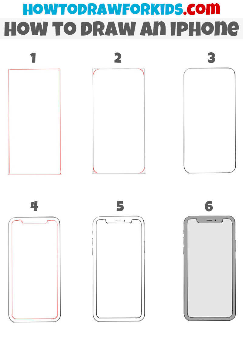 how to draw an iphone