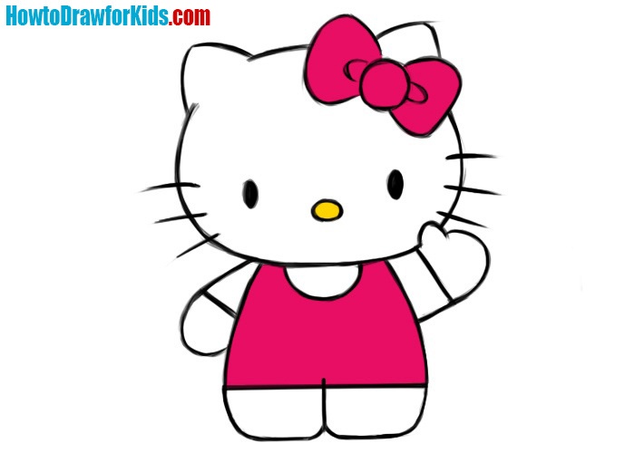 How To Draw Hello Kitty Step By Step