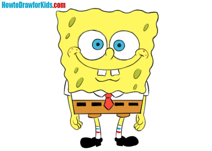 How to Draw Spongebob Easy -Drawing Tutorial For Kids