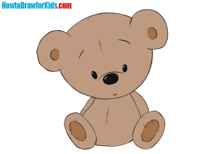 simple teddy bear drawing